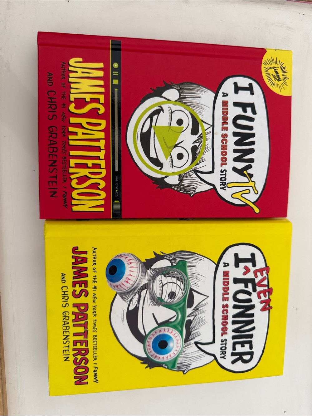 James Patterson I Funny & Even Funnier Hardcover Book Set - Red & Yellow